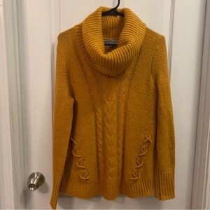 Mustard lace up sweater
